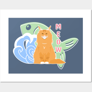 Maine Coon Meow Posters and Art